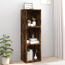 Berkfield Book Cabinet/TV Cabinet Smoked Oak 36x30x114 cm Engineered Wood