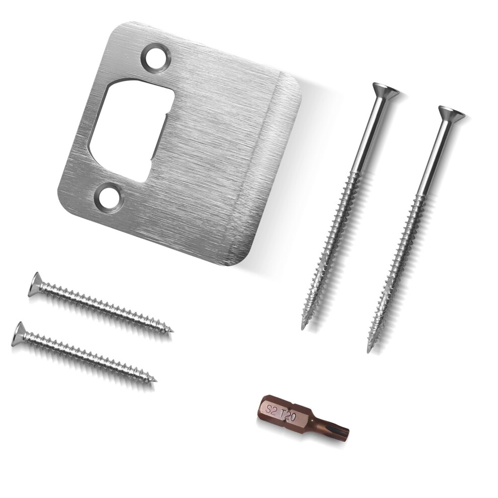 Stainless Steel Door Strikes Plate Replacement Lock-Silver 7754004061019