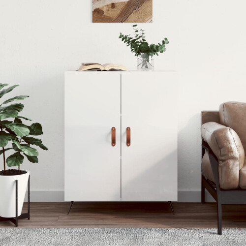 Berkfield Sideboard High Gloss White 69.5x34x90 cm Engineered Wood