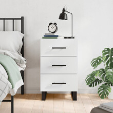 Berkfield Bedside Cabinet White 40x40x66 cm Engineered Wood