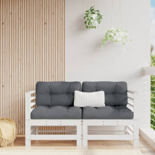 Berkfield Garden Corner Sofas 2 pcs White Solid Wood Pine