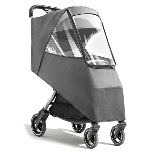 Friendly Linen Cover Protective for Baby Strollers-linen gray