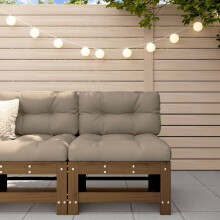 Berkfield Garden Middle Sofa Honey Brown Solid Wood Pine