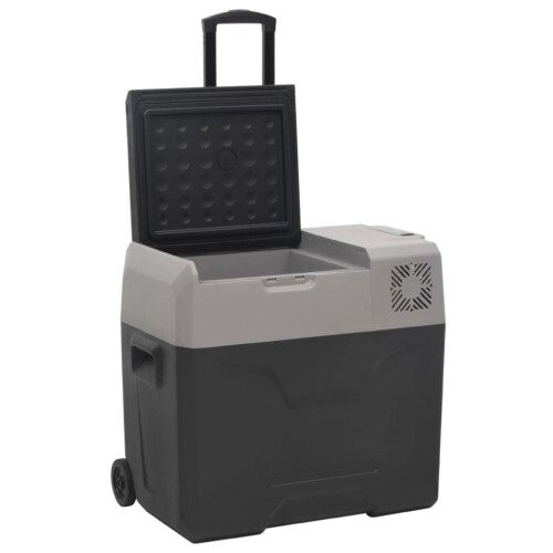 Berkfield Cool Box with Wheel and Handle Black&Grey 30 L Polypropylene 2