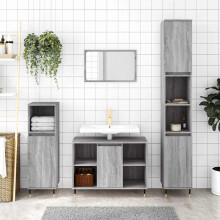 Berkfield Bathroom Cabinet Grey Sonoma 80x33x60 cm Engineered Wood