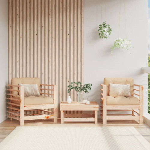 Berkfield Garden Chairs 2 pcs Solid Wood Pine