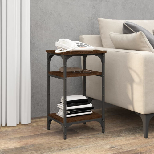 Berkfield Side Table Brown Oak 35x30x60 cm Engineered Wood