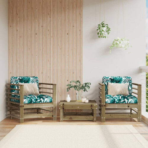 Berkfield Garden Chairs 2 pcs Impregnated Wood Pine