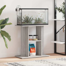 Berkfield Aquarium Stand Grey Sonoma 60x30x60 cm Engineered Wood