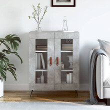 Berkfield Sideboard Concrete Grey 69.5x34x90 cm Engineered Wood