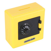 Yellow Combination Lock Piggy Bank for Kids Money Saving Box Cash Safe Deposit Storage Container
