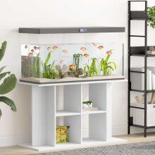 Berkfield Aquarium Stand White 100x40x60 cm Engineered Wood