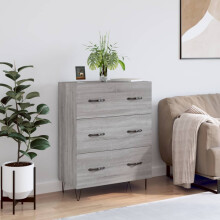 Berkfield Sideboard Grey Sonoma 69.5x34x90 cm Engineered Wood