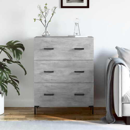 Berkfield Sideboard Concrete Grey 69.5x34x90 cm Engineered Wood