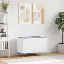 Berkfield Record Cabinet White 74.5x38x48 cm Engineered Wood