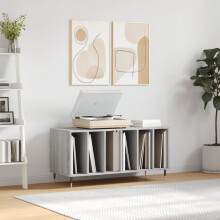 Berkfield Record Cabinet Grey Sonoma 100x38x48 cm Engineered Wood