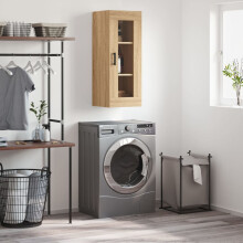 Berkfield Wall Mounted Cabinet Sonoma Oak 34.5x34x90 cm