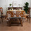 Flower Tablecloth Premium Polyester-150 150cm Warm brown 6