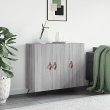 Berkfield Sideboard Grey Sonoma 90x34x80 cm Engineered Wood
