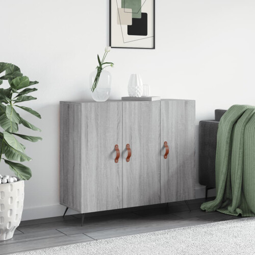 Berkfield Sideboard Grey Sonoma 90x34x80 cm Engineered Wood