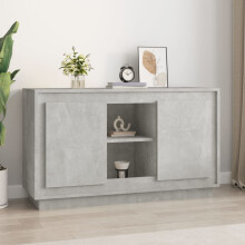 Berkfield Sideboard Concrete Grey 102x35x60 cm Engineered Wood