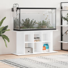 Berkfield Aquarium Stand White 120x40x60 cm Engineered Wood