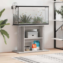 Berkfield Aquarium Stand Grey Sonoma 80x35x60 cm Engineered Wood