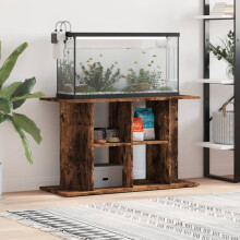 Berkfield Aquarium Stand Smoked Oak 100x40x60 cm Engineered Wood