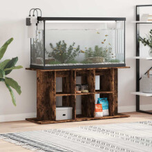 Berkfield Aquarium Stand Smoked Oak 120x40x60 cm Engineered Wood