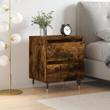 Berkfield Bedside Cabinet Smoked Oak 40x35x50 cm Engineered Wood