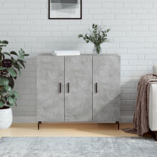 Berkfield Sideboard Concrete Grey 90x34x80 cm Engineered Wood