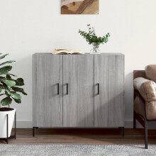 Berkfield Sideboard Grey Sonoma 90x34x80 cm Engineered Wood