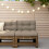 Berkfield Middle Sofa with Cushions Honey Brown Solid Wood Pine 1