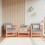 Berkfield Garden Chairs with Cushions 2 pcs Solid Wood Douglas 1