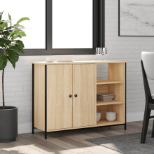 Berkfield Sideboard Sonoma Oak 100x33x75 cm Engineered Wood