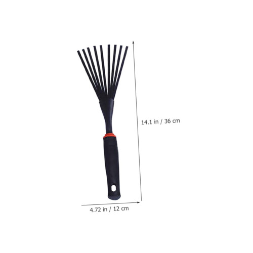 Ergonomic Garden Rake for Lawns, Durable Iron Leaf Rake Hand Tool for Yard Cleanup 1