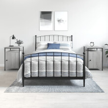 Berkfield Bedside Cabinets 2 pcs Grey Sonoma 40x42x60 cm Engineered Wood