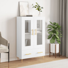 Berkfield Highboard White 69.5x31x115 cm Engineered Wood