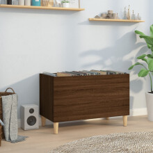 Berkfield Record Cabinet Brown Oak 74.5x38x48 cm Engineered Wood