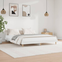 Berkfield Bed Frame without Mattress White 200x200 cm Engineered Wood