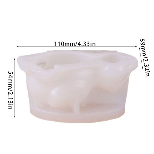 Moule en silicone de canard 3D pour desserts créatifs, gelées, 2