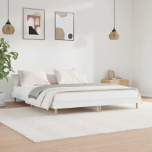 Berkfield Bed Frame without Mattress High Gloss White 200x200 cm