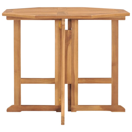 Berkfield Folding Garden Dining Table 90x90x75 cm Solid Teak Wood 1
