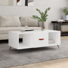 Berkfield Coffee Table White 102x50x40 cm Engineered Wood