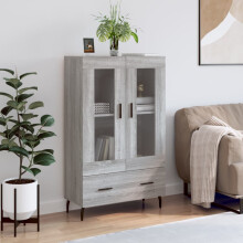 Berkfield Highboard Grey Sonoma 69.5x31x115 cm Engineered Wood