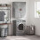 Berkfield Wall Mounted Cabinet Concrete Grey 69.5x34x90 cm 1