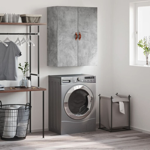 Berkfield Wall Mounted Cabinet Concrete Grey 69.5x34x90 cm