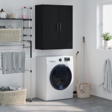 Berkfield Wall Mounted Cabinet Black 69.5x34x90 cm