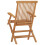 Berkfield Folding Garden Chairs 2 pcs Solid Teak Wood 5