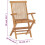 Berkfield Folding Garden Chairs 2 pcs Solid Teak Wood 9